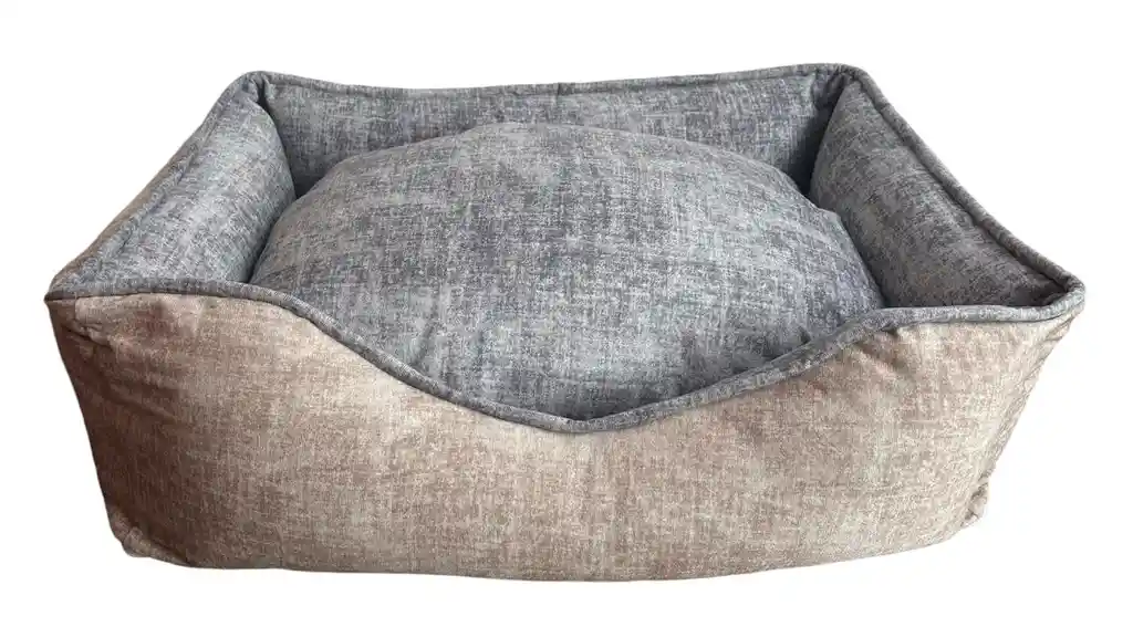 Cama Imperial Doble Faz Para Mascotas Gris-beigetalla S Anti Fluido Y Anti Rasguño