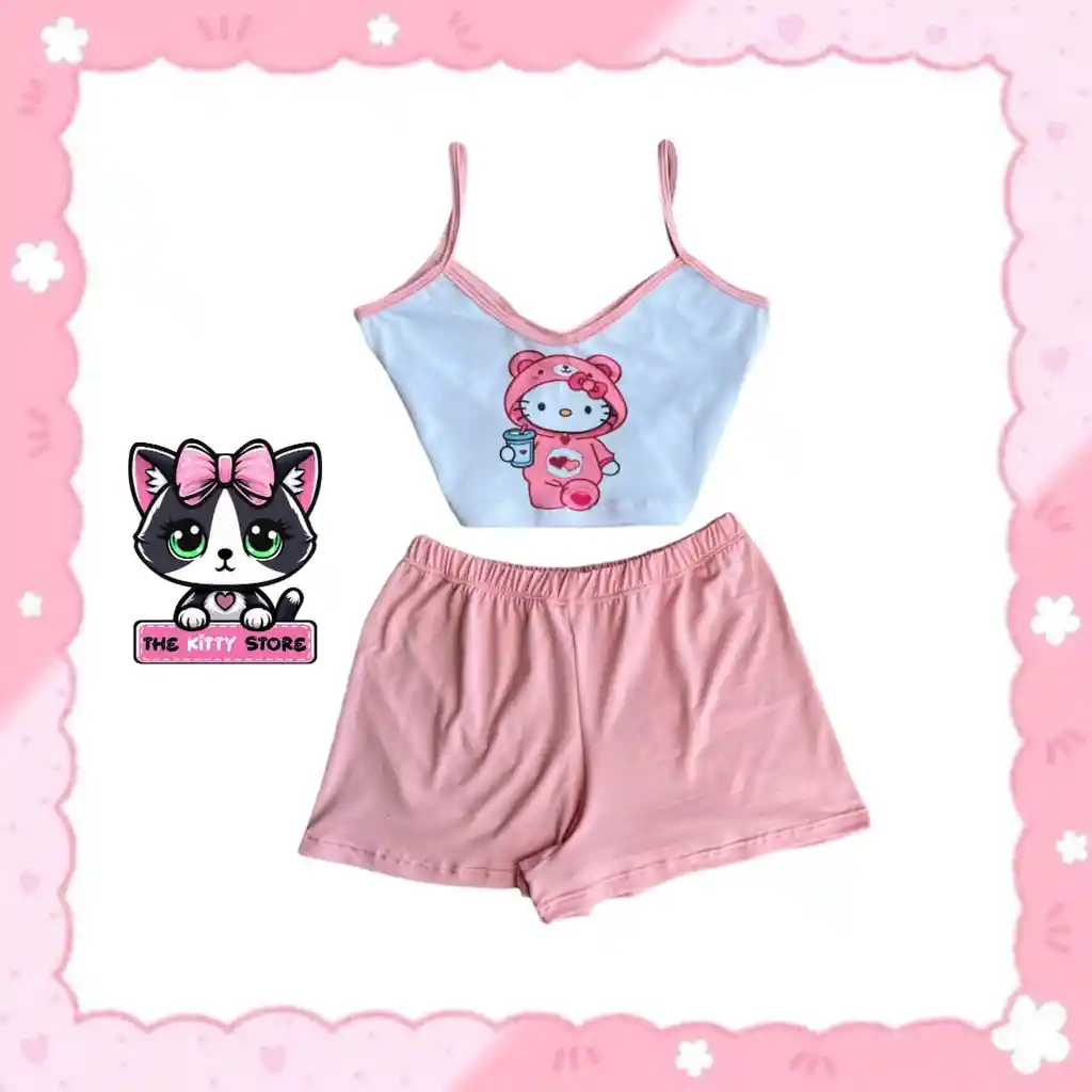 Pijama Short Kitty Bebida.