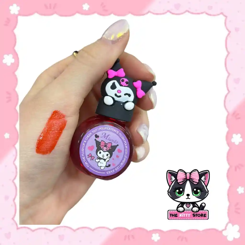 Tinta Labios Tapa Negra Kuromi.