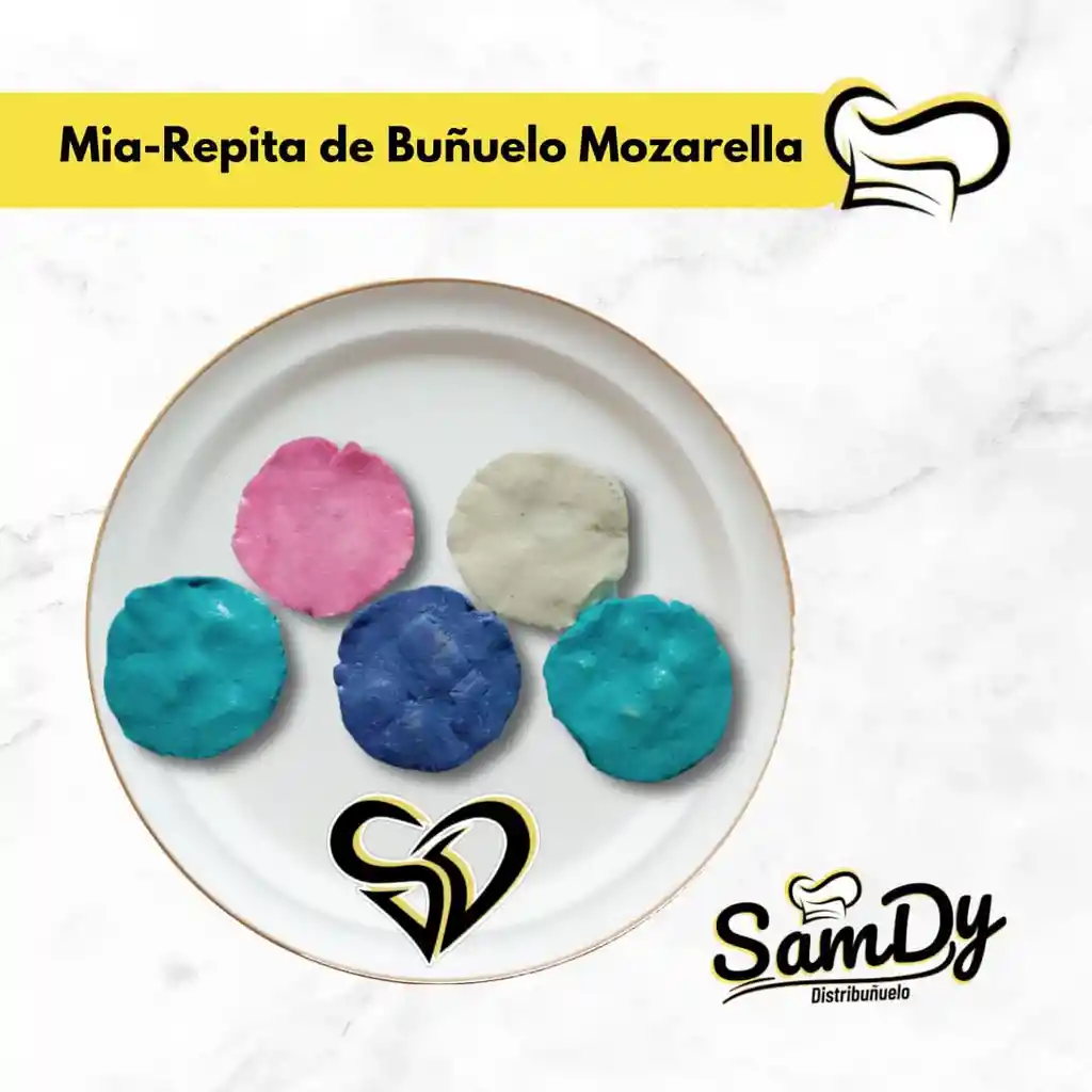 Mi-arepa De Buñuelo Junior De Colores Rellena De Mozarella (para Niños) - Congeladas