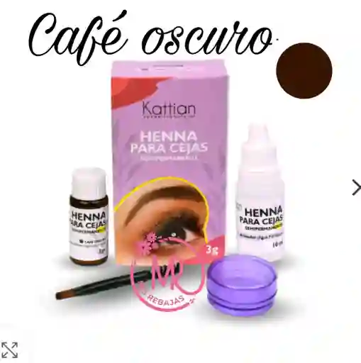 Henna En Tono Café Oscuro Para Cejas.