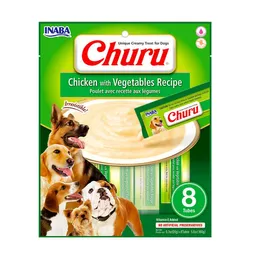 Churu Cremoso Para Perro De Pollo Con Receta De Vegetales X8uni