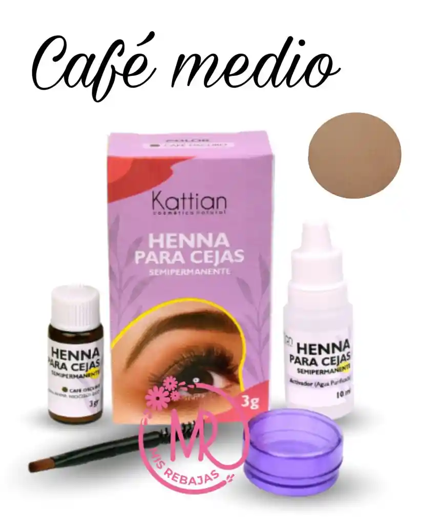 Henna En Tono Café Medio Para Cejas.