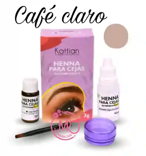 Henna En Tono Café Claro Para Cejas.