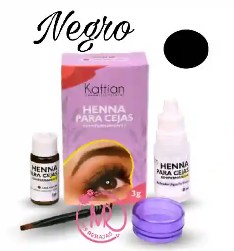 Henna En Tono Negro Para Cejas.