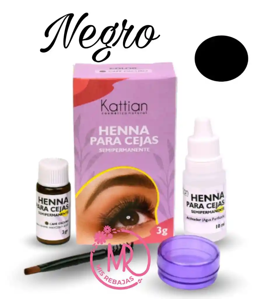Henna En Tono Negro Para Cejas.