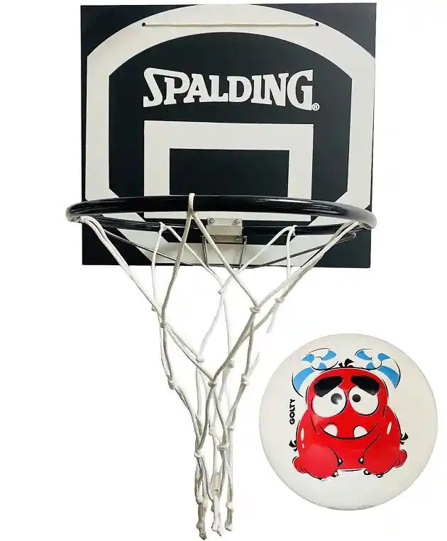 Tablero De Baloncesto + Aro + Malla + Pelota Golty En Caucho Blanco