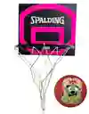 Tablero De Baloncesto + Aro + Malla + Pelota Golty En Caucho Fucsia