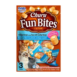 Churu Fun Bites Para Gatos De Pollo Con Atún Y Viera X3uni