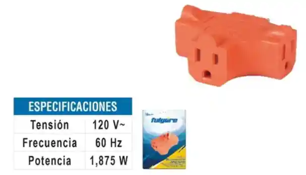 Tee Multitoma Electrica Naranja