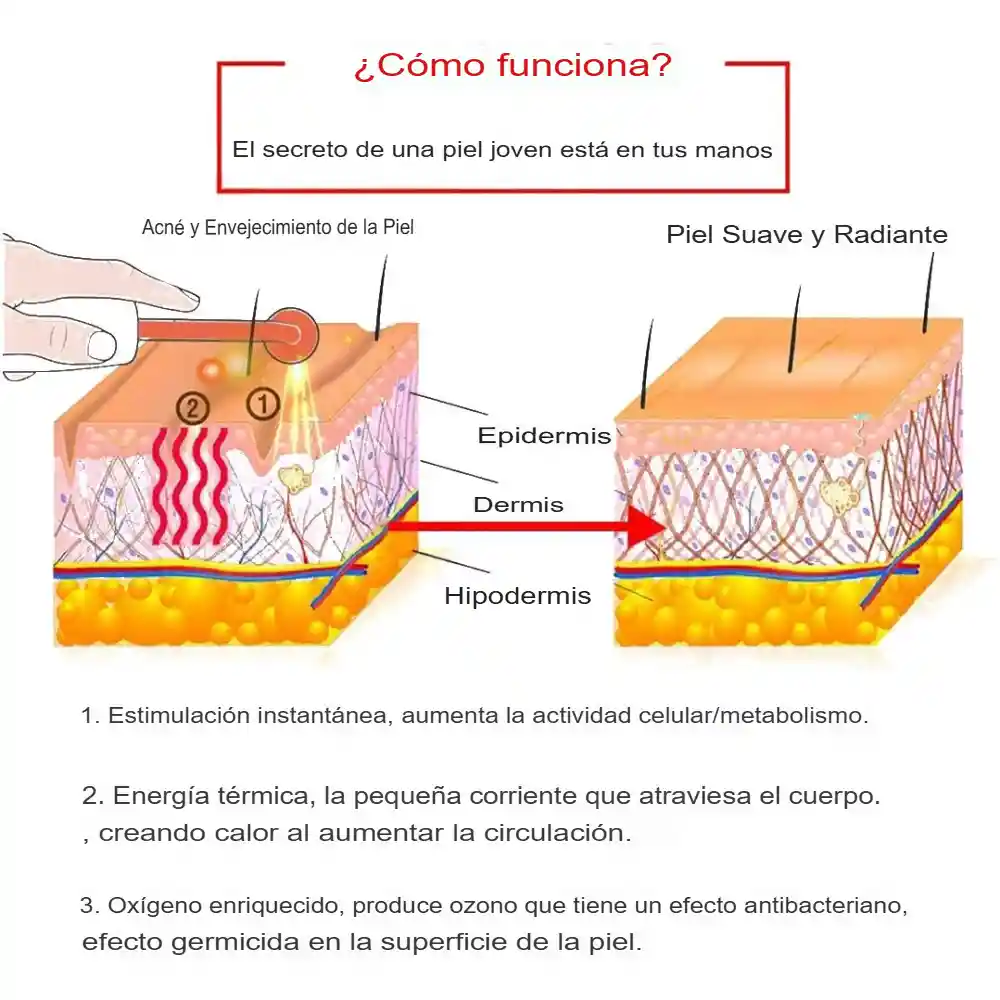 Portátil Alta Frecuencia Facial Belleza De Dispositivos Con 7 Electrodos