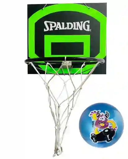 Tablero De Baloncesto + Aro + Malla + Pelota Golty En Caucho Verde