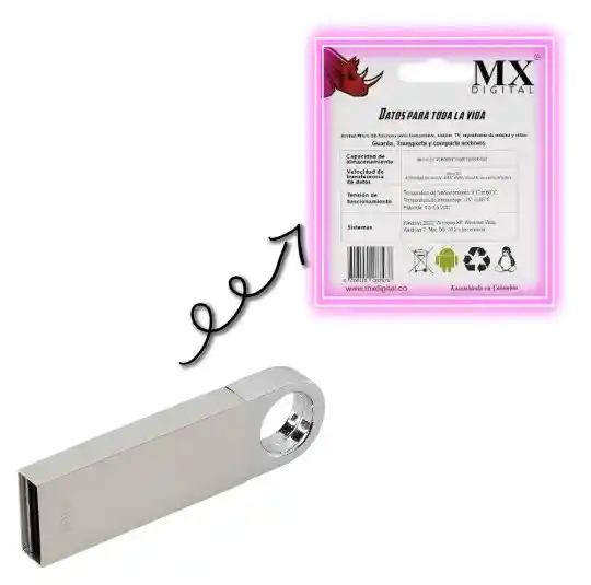 Memoria Usb 8gb Mx Digital: Ideal Para Almacenar Documentos Y Archivos Personales