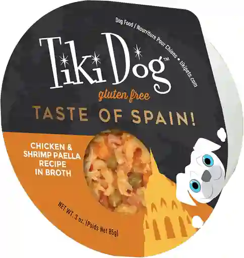 Tiki Dog Petites Taste Of Spain Pollo Y Camaron Paella 85gr Bandeja