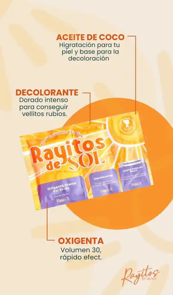 Rayito De Sol, Kit Decolorante De Vellos