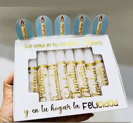Velas De Navidad Decoradas, Con Palabras X10