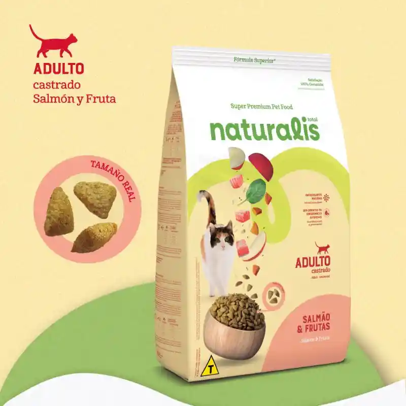 Naturalis Gato Adulto Castrado Salmon Y Frutas