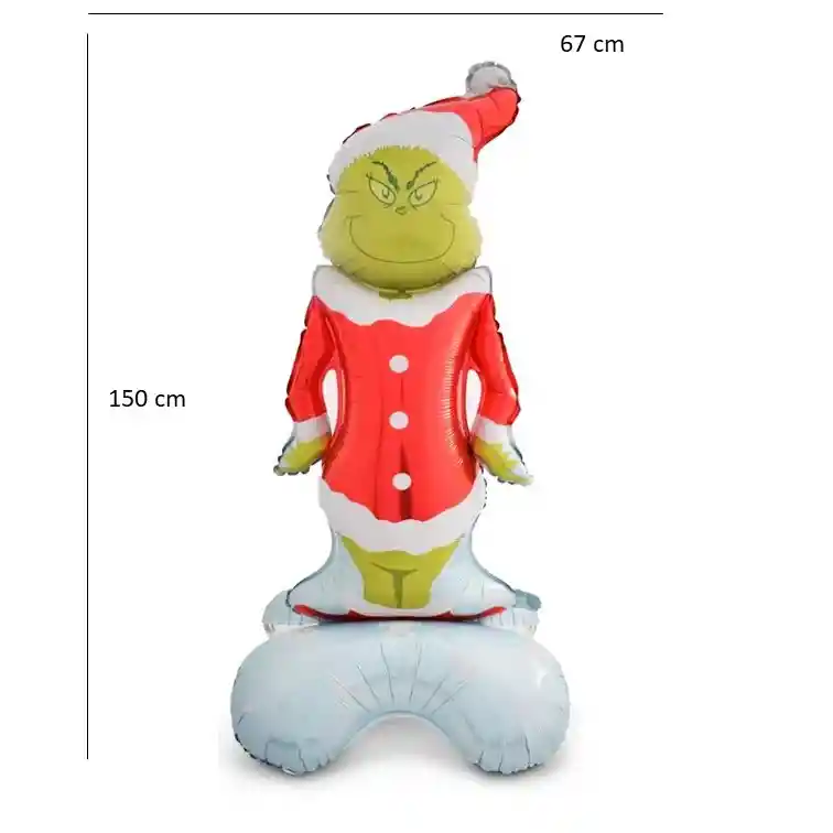 Globo Grande Metalizado Del Grinch Para Navidad