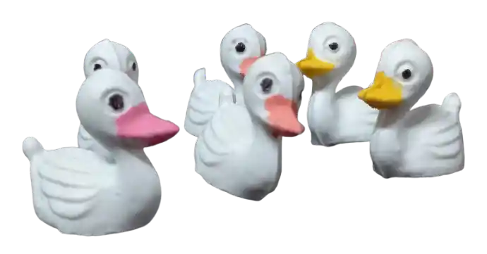 Figura Decorativa Para Pesebre #085 - 6 Patos 3cm X3cm