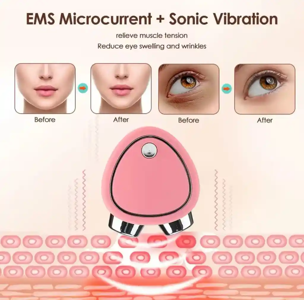 Masajeador Facial Eléctrico Microcorriente					