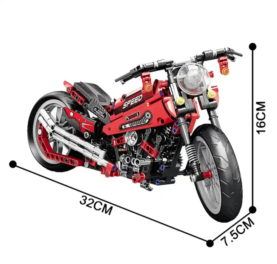 Bloques De Fichas Tipo Lego Motocicleta