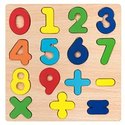 Juego Madera Numeros Signos Objeto Encastre Desarrollo