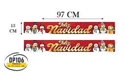 Banner Feliz Navidad Pancarta / Letrero / Guirnalda X 2 Und