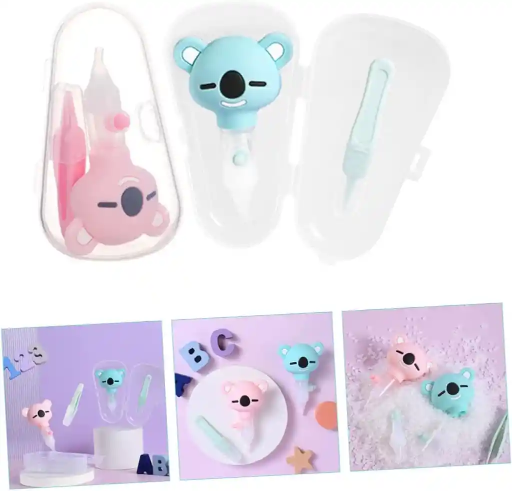 Aspirador Nasal Manual + Pinza Con Estuche (rosa)