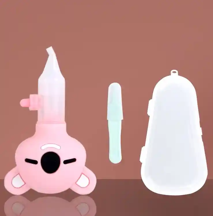 Aspirador Nasal Manual + Pinza Con Estuche (rosa)