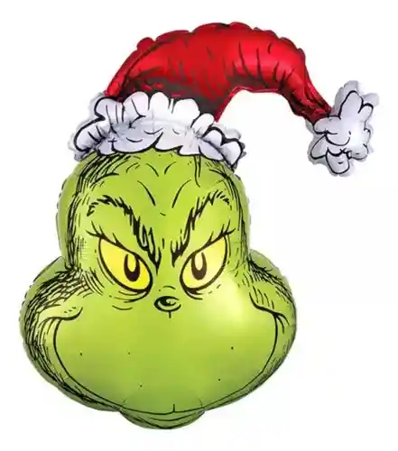 Globos De Cara De Grinch De 62x44cm Navidad Año Nuevo