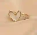 Anillo Amor Infinito En Corazon Nacar Y Dorado