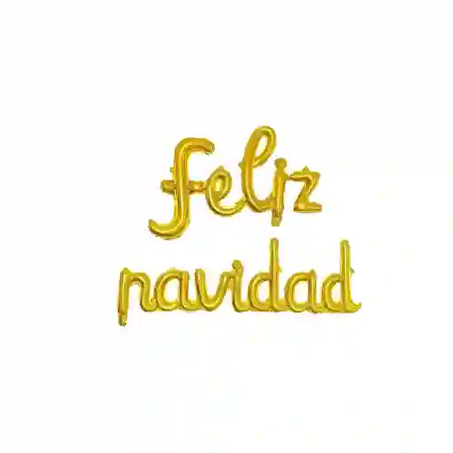 Feliz Navidad Letrero Inflable Dorado