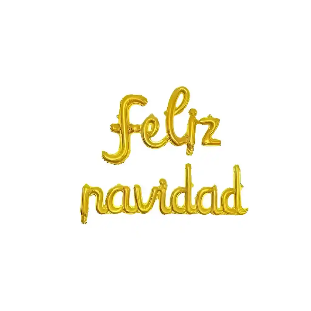 Feliz Navidad Letrero Inflable Dorado