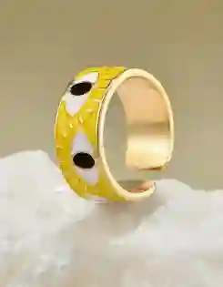 Anillo Ojo Turco Amarillo De Esperanza