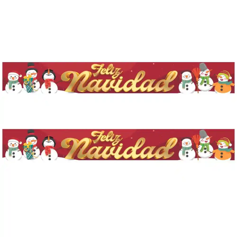 Banner Feliz Navidad X 2unidades