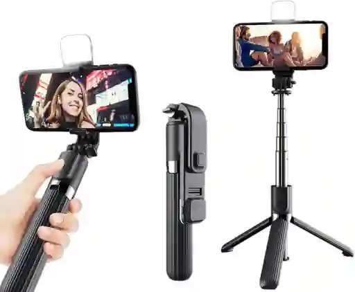 Palo De Selfie | Monopod | Trípode Para Celular Con Control Remoto Y Luz Led S01-s