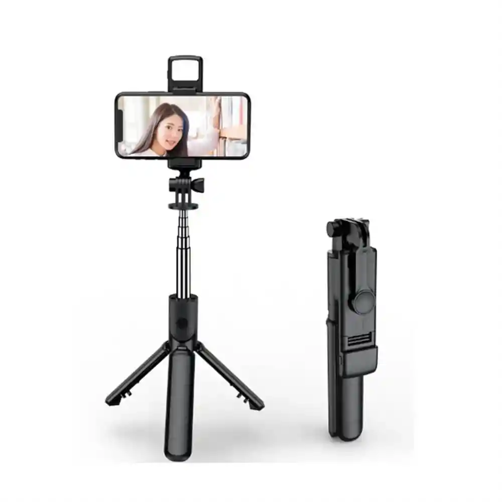 Palo Selfie Bluetooth 3 En 1 Con Trípode Y Luz Integrados