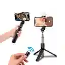 Palo Selfie Bluetooth 3 En 1 Con Trípode Y Luz Integrados