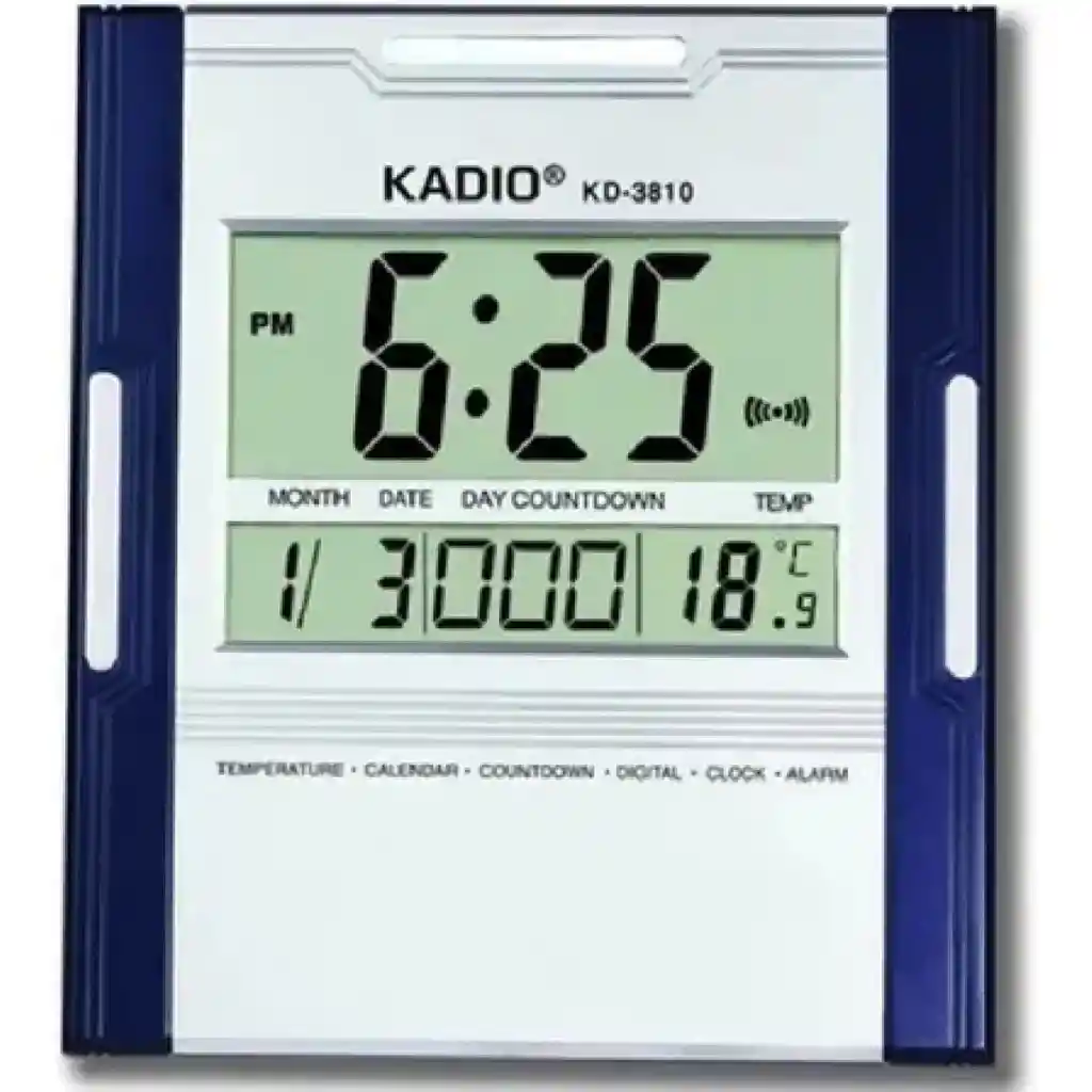 Reloj Digital Kadio De Pared O Mesa Con Temperatura Y Fecha Azul