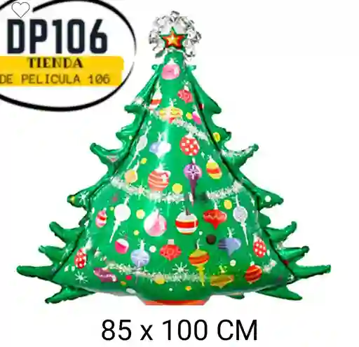 Arbol De Navidad Globo Metalizado 85 X 100 Cm X 1 Und