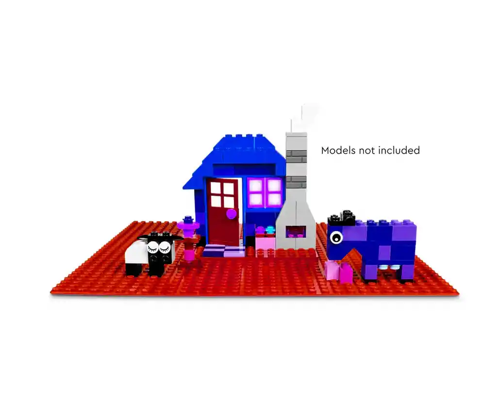Placa Base Compatible Con Lego 25cm X 25cm Rojo Interactiva