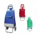 Carro De Mercado Plegable Fabricado En Lona Pvc Ideal Para Realizar Compras Color Rojo