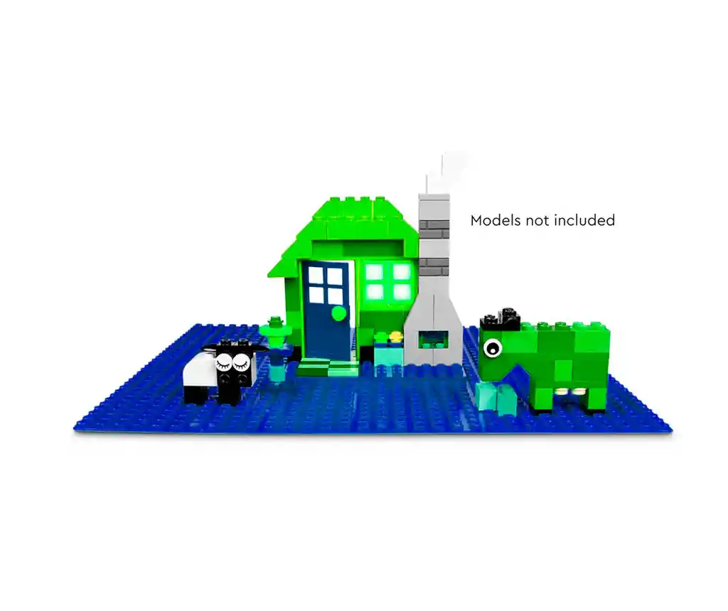 Placa Base Compatible Con Lego 25cm X 25 Cm Azul Interactiva
