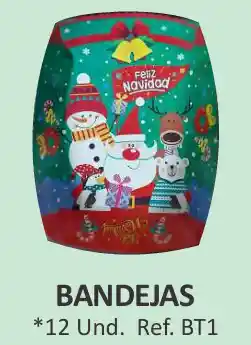 Bandeja , Vaso Y Cubierto De Navidad *12 Unidades