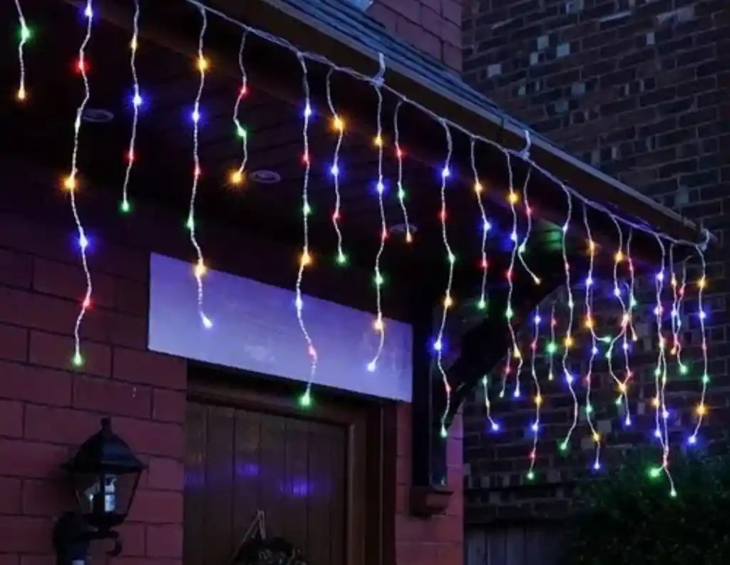 Luces De Navidad Cascada 100 Led 3*0.45m Colores