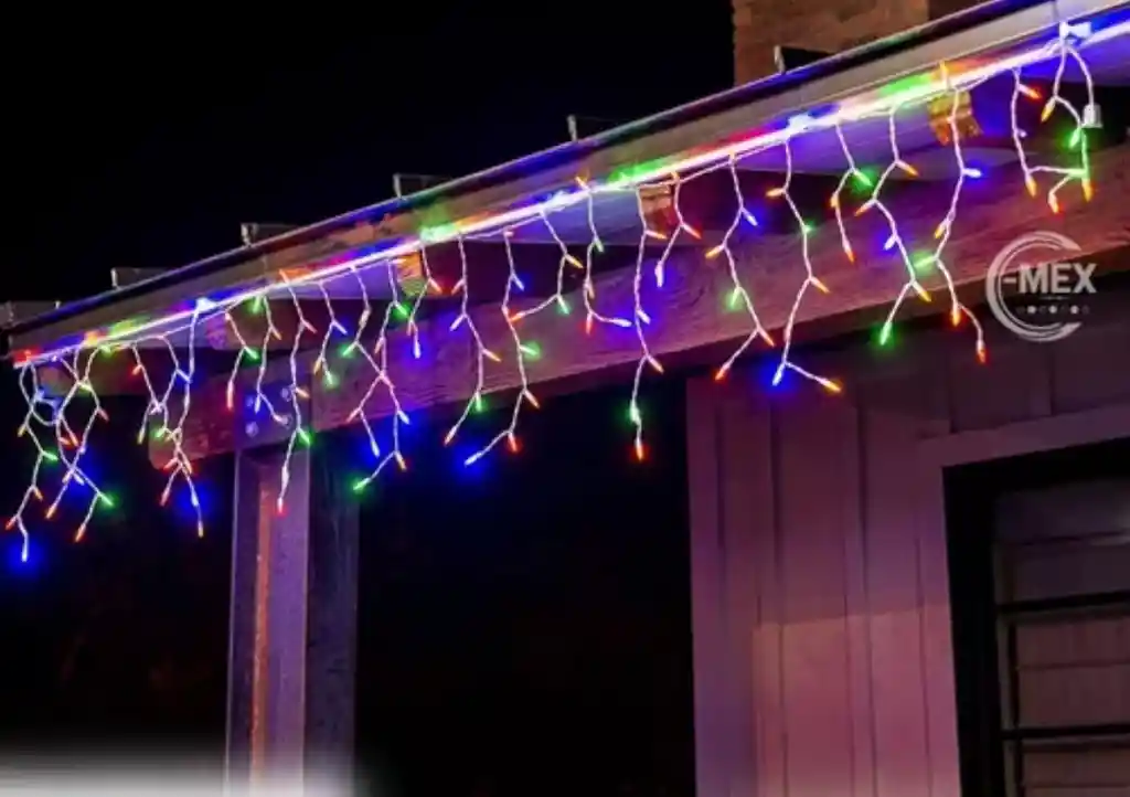 Luces De Navidad Cascada 100 Led 3*0.45m Colores