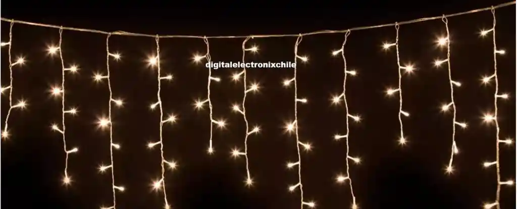 Luces De Navidad Cascada 300 Led 9*0.45m Calida