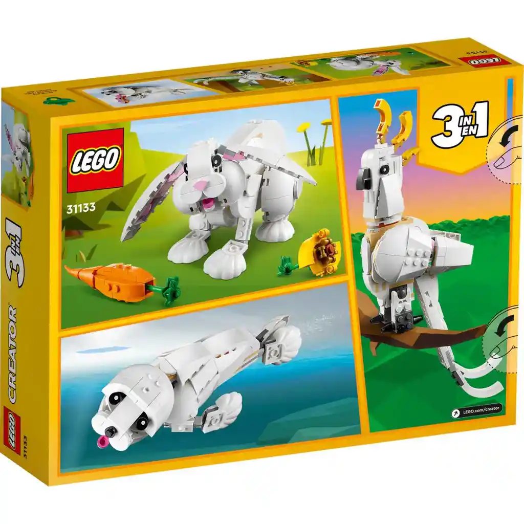 Lego Armatodo 3 En 1 Conejo 258 Piezas Para Niños Original