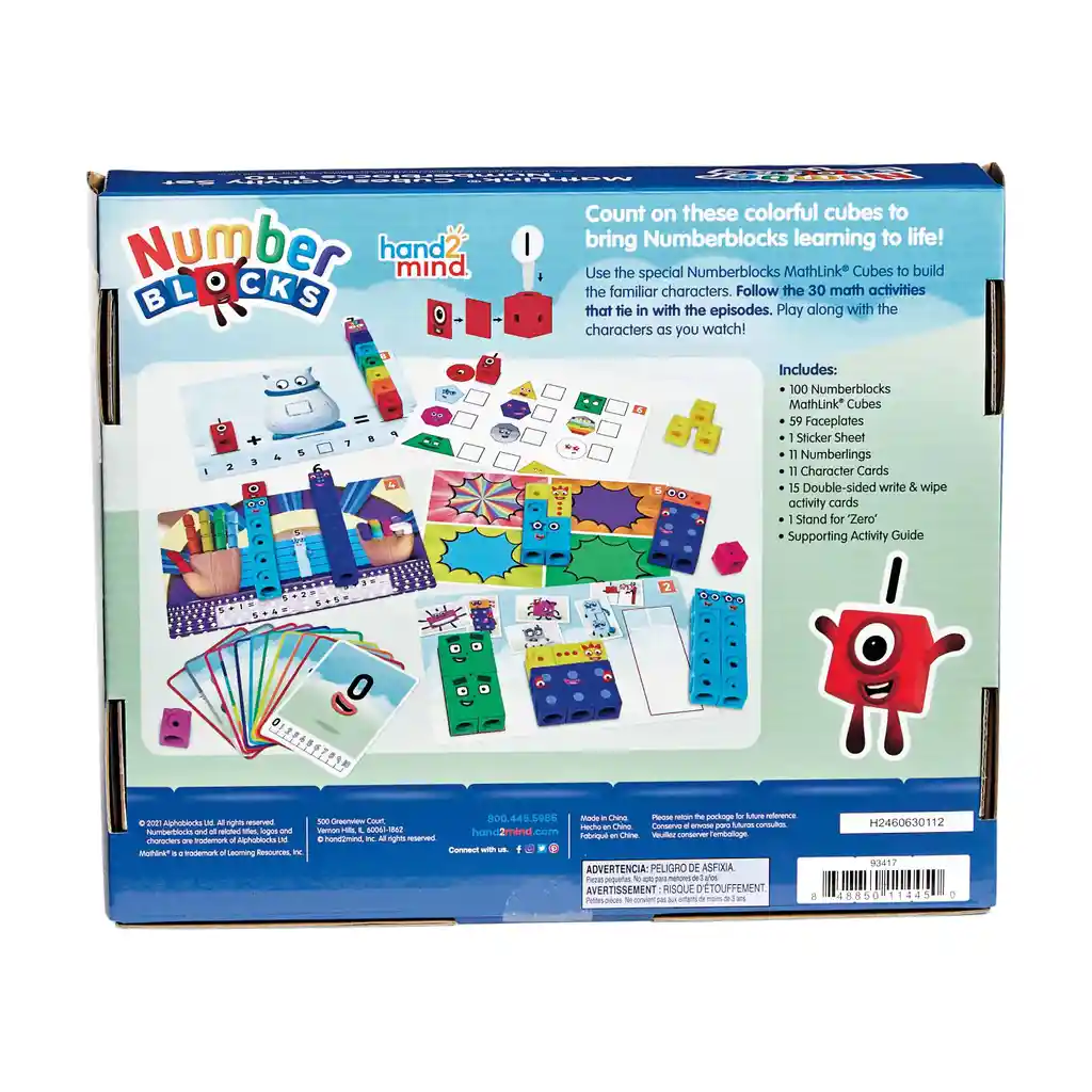 Set De Actividades Hand2mind Numberblocks Mathlink Cubes 1-10