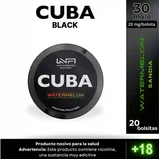 Pouches Cuba Black Watermelon 20 Mg